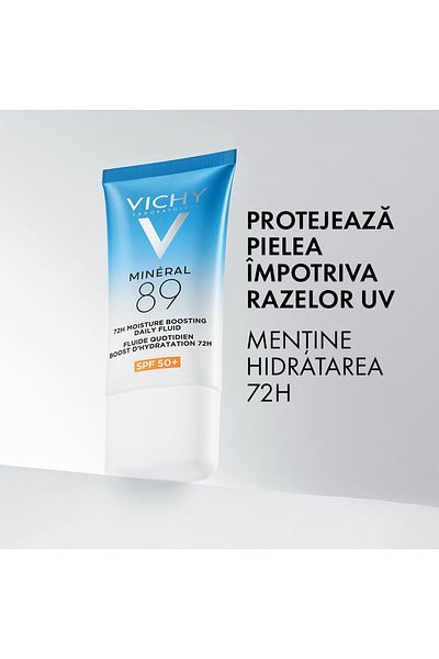Vichy 72h moisturizing fluid with hyaluronic acid and SPF50 Mineral 89 Vichy, 50 ml