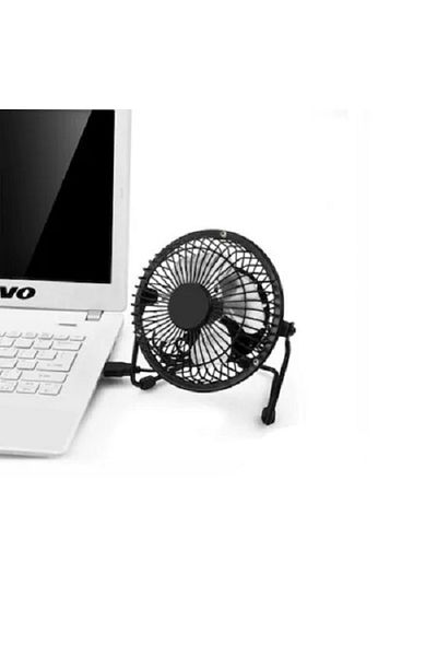 K KATHODE Ventilator De Birou Si Masa, Metalic Cu Alimentare Prin Usb, Negru, Diametru 13 Cm, Premium