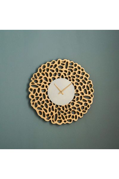 Danube Home Cambridge Honeycomb Wall Clock 60X60X4Cm Gold