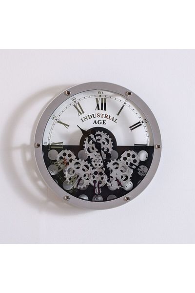Danube Home Cambridge Gear Wall Clock Unique Industrial Design 51X8X51Cm Grey