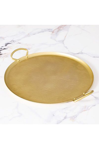 Danube Home Avalon Round Tray 44X38X4 Cm Gold