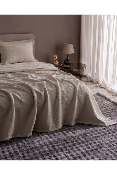 Madame Coco Labenne Double Bedspread - Beige