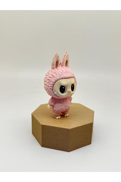 R&D Robotics Labubu Figure Keychain Pla |   Small Size |   9.5cm |   Pastel Pink
