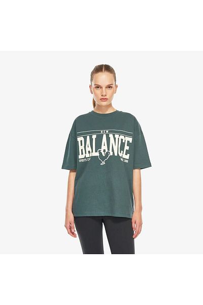 New Balance Γυναικείο πράσινο μπλουζάκι Lifestyle - UNT3401-PNE