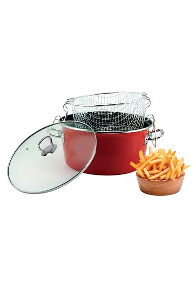AROW 22 cm Frying Pan Thor Enamel Red Tr-6488