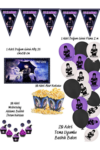 snowparty Temalı Mısır Kutusu , Kürdan ,Afiş , Balon Doğum Günü Süsleri