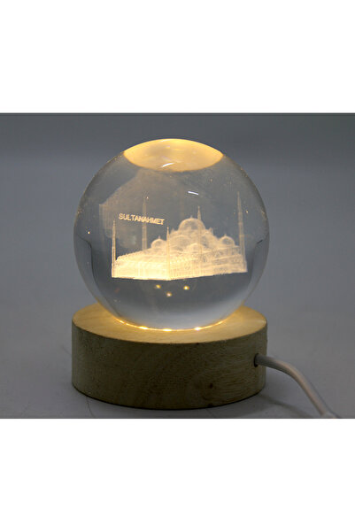 TTT 3D İstanbul Temalı Kristal Cam Küre Led Lamba Model 1