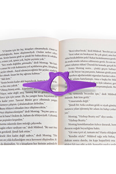 BCOVERART Kitap Okuma Yüzüğü Kedi Modelli – Mor