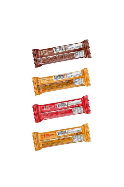 Züber Fruit Bar Dream X 12 Pcs (Fruit Bar with Whole Hazelnuts and Peanuts 30 G, Strawberry and Peanut
