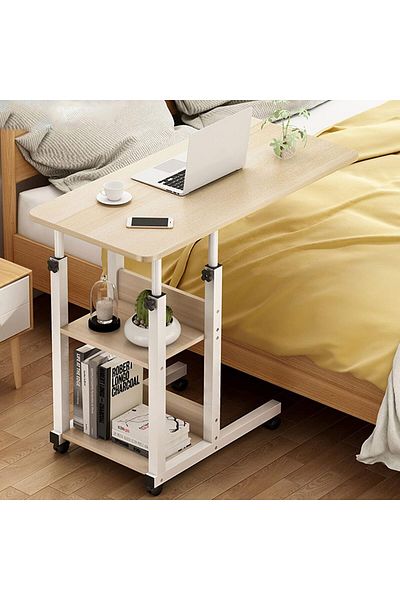 Generic Bedside Maternity Nursing Table Elderly Patient Meal Bedside Table Hospital and Home Care (log color