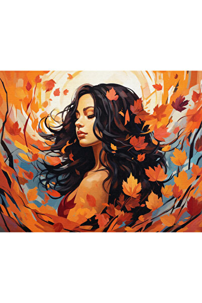 İZSA HOBİ Sayılarla Boyama Hobi Seti 40x50 Çerçeveli Numaralı Tuval Fırça Boy...