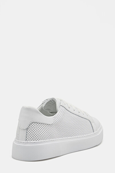 W Collection White Leather Sports Shoes
