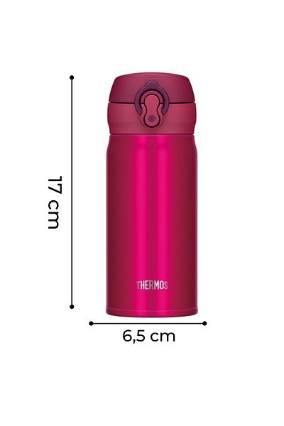 Thermos 350 ml Vacuum Steel Thermos – Lightweight Compact Leakproof Easy Open Lid Mug