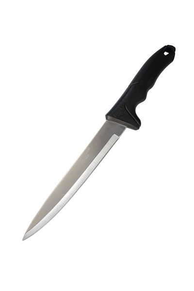 SDX Market Butcher knife with 20 cm straight steel blade and non-slip handle Black, for stabbing, Sdx Marketï¿½