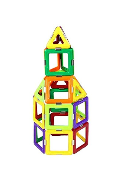 COOYA 207-Piece Colourful Sturdy And Durable Geometrical Shaped Magnetic Building Blocks Toys Set