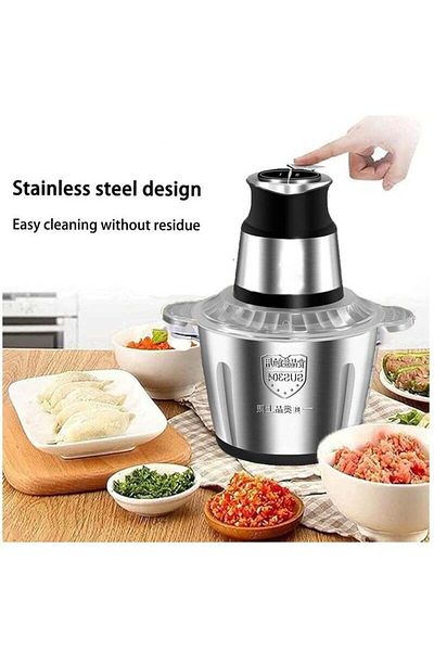 COOYA Electric Meat Grinder, 2L Stainless Steel Meat Chopper with 4 Blades