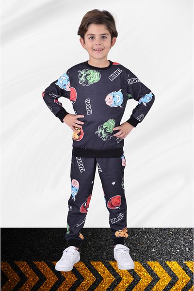 Fox Moda Cartoon Printed Boys Tracksuit Set
