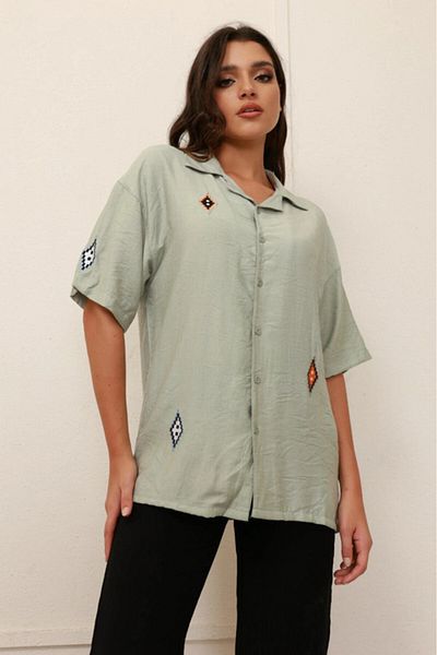 ALANAQA Unisex Oversized Short Sleeve Shirt