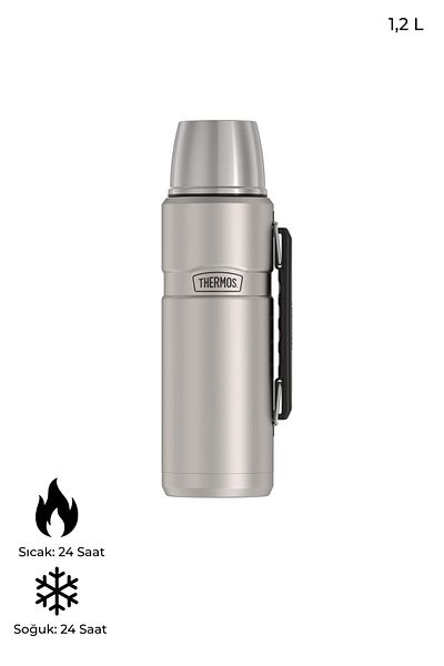 Thermos Vacuum 1.2 Liter Steel Thermos – Leakproof 24 Hour Hot Cold Cup Lid