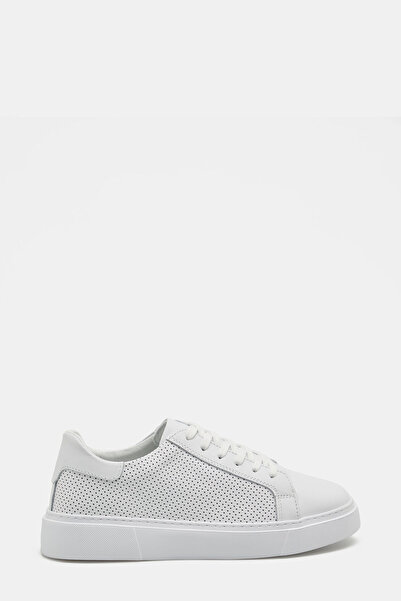 W Collection White Leather Sports Shoes