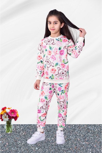 Fox Moda Ceylan Printed Girl's Tracksuit Set Seasonal