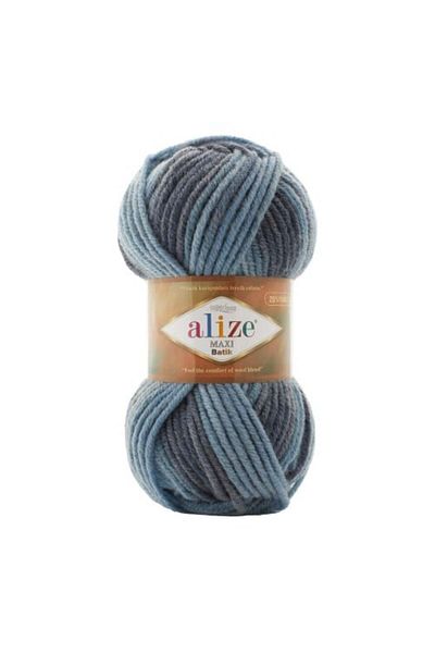 Alize 3 spools of Eliza Maxi Batik colored yarn_ Color No. 7785 SUPERLANA MAXI BATİK