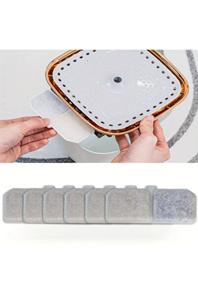Seredo Set 6x Filtre Seredo™ pentru Dispenser Apa Caini si Pisici, Ionizare, Carbon Activ, Cocos, Bumbac