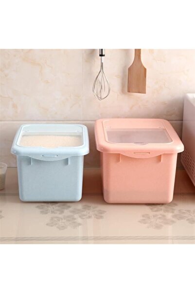 COOYA Rice Storage Box,Household Cereal Storage,Sealed Design,Food Storage Box,BPA Free (Blue 10kg)