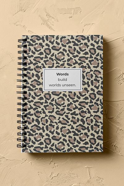 Notisyon Unlined Notepad, Notebook, School Notebook, Leopard Notebook, Leopard Cover, Spiral, A5, 120 Pages