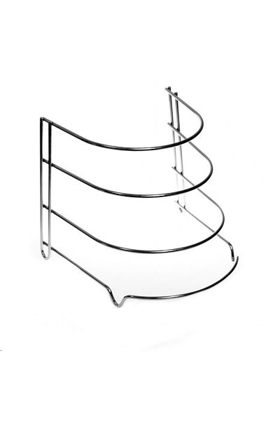 wei inox Suport tigai, 4 compartimente, metal, argintiu, 23x25x24 cm