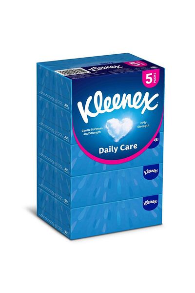 Kleenex Daily Care Facial Tissue 2ply 5 x 150 Sheets