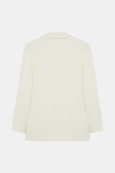 W Collection White Linen Cotton Jacket