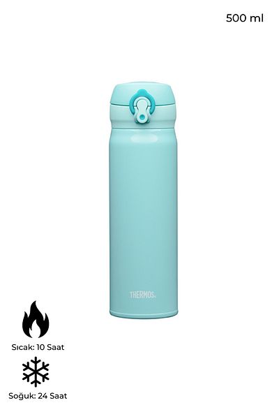 Thermos 500 ml Vacuum Steel Thermos – Lightweight Compact Leakproof Easy Open Lid Mug