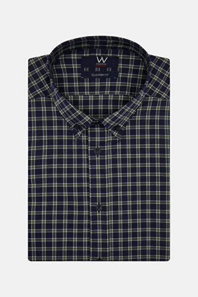 W Collection LACİVERT UZUN KOLLU GÖMLEK