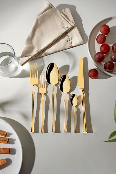 Nehir Marbella Titanium 12 Person 72 Piece Boxed Cutlery Set