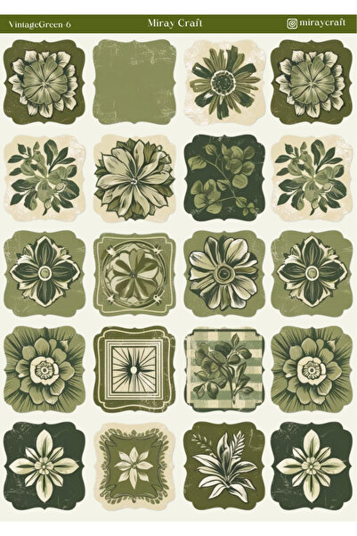 MirayDesign 1 autocolant verde cu tematică vintage (12x17 cm) pentru Bullet J...