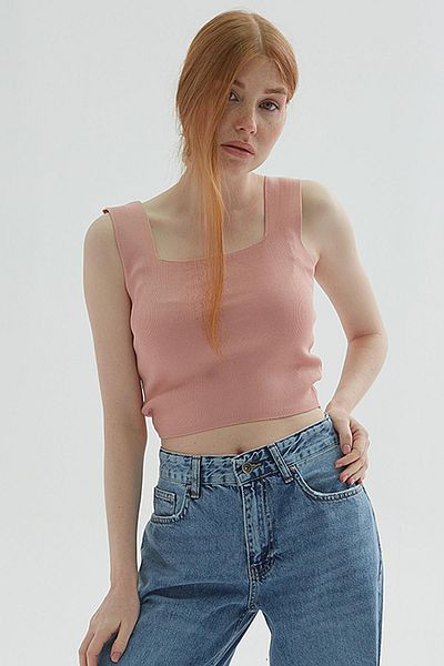 Fashion Friends Square Neck Tank Top Pink