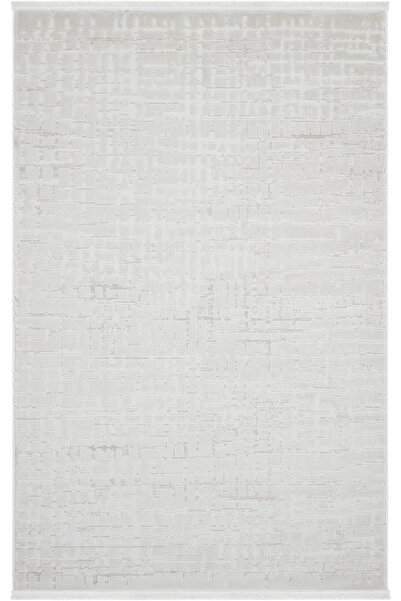 Cool Halı Nevada 2508 Beige White Striped Soft Machine Rug Embossed Bedroom Living Room Sitting Room Rug
