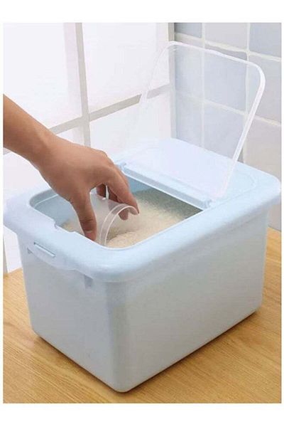 COOYA Cereal Storage Container,10kg Airtight Food Storage Container,BPA Free Plastic Cereal Container,Blue