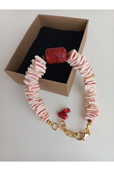 LemaStone سوار علامة المرجان؛ مصمم بالمرجان والحجر الطبيعي.