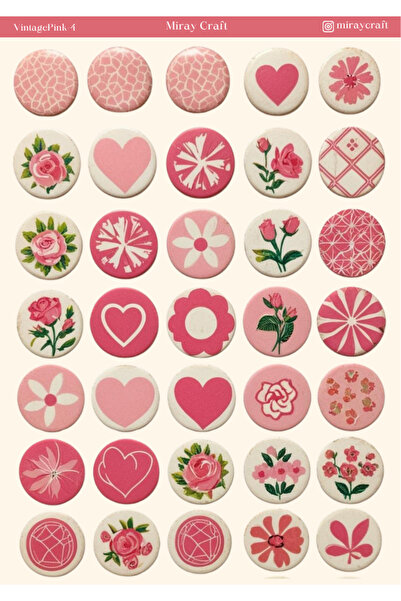 MirayDesign 1 komad roze vintage naljepnice (12x17 cm) za bullet journal, spo...