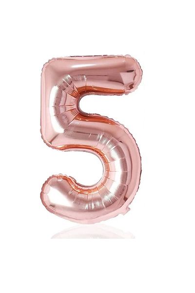 Maxee Birthday Balloon, Number 5, Pink, 40 Cm