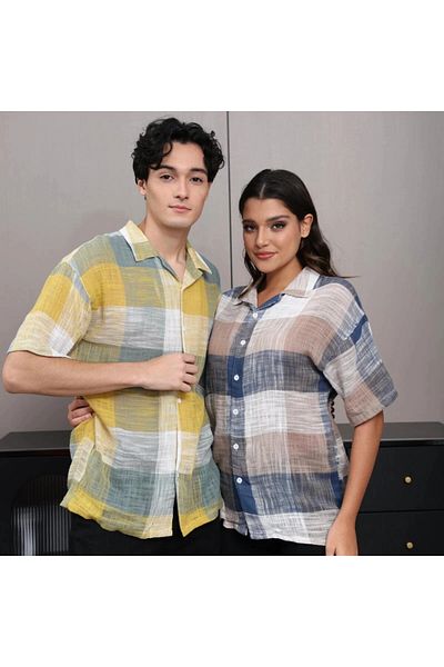 ALANAQA Unisex Oversized Short Sleeve Shirt
