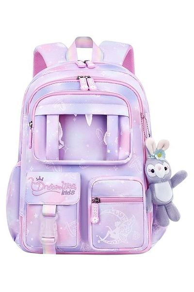 huitich Kids Pink and Purple School Bag