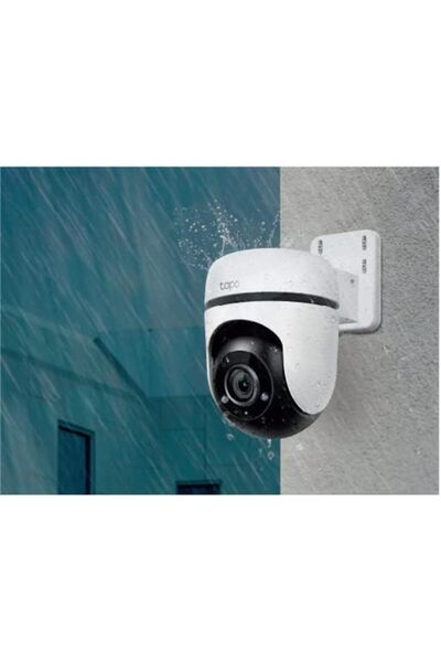 tapo كاميرا مراقبة خارجية عالية الدقة 1080 بكسل، قابلة للتحريك والإمالة، مزودة بخاصية Wi-Fi