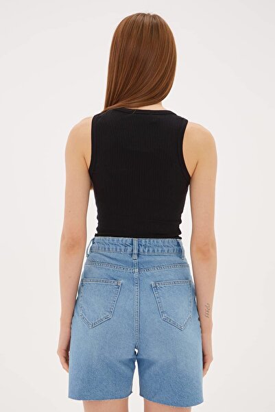 Fashion Friends Slim Fit Halter Neck Ribbed Tank Top Atlet 25Y0479K1