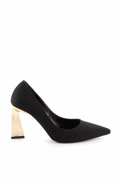 Bambi Matte Black Women's Classic Heeled Shoes K01209060038