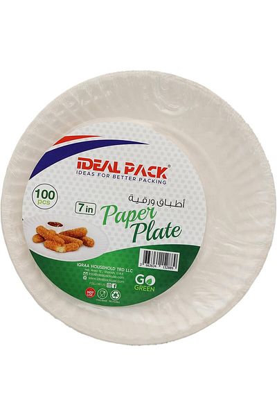 Ideal Pack Paper Plates | Disposable & Sturdy Plates for Parties, Events, Picnics & Daily Use | Grea