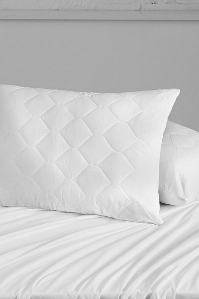 Mislina Home Husă de protecție pentru pernă matlasată Eco 4 bucăți din bumbac cu fermoar, respirabilă, antibacteriană 50x70 cm