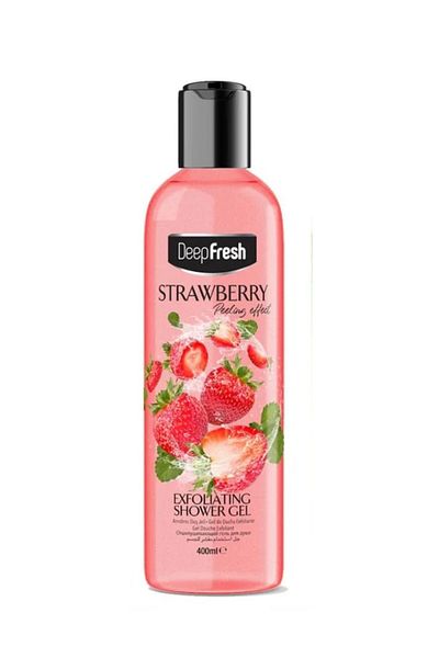 Deep Fresh Gel de Dus Exfoliant cu Capsuni Deep Fresh 400 ml